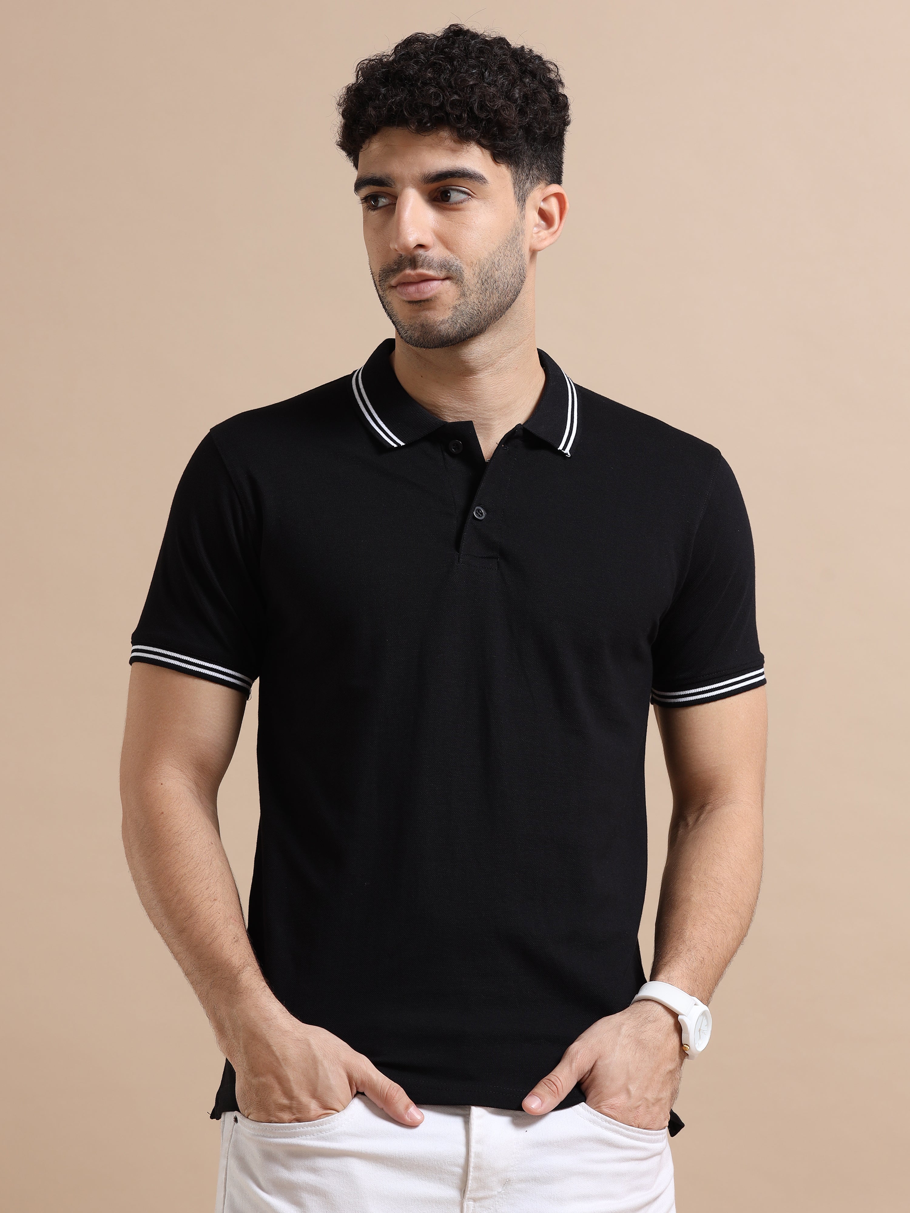 Regular polo Tshirt ( Black )