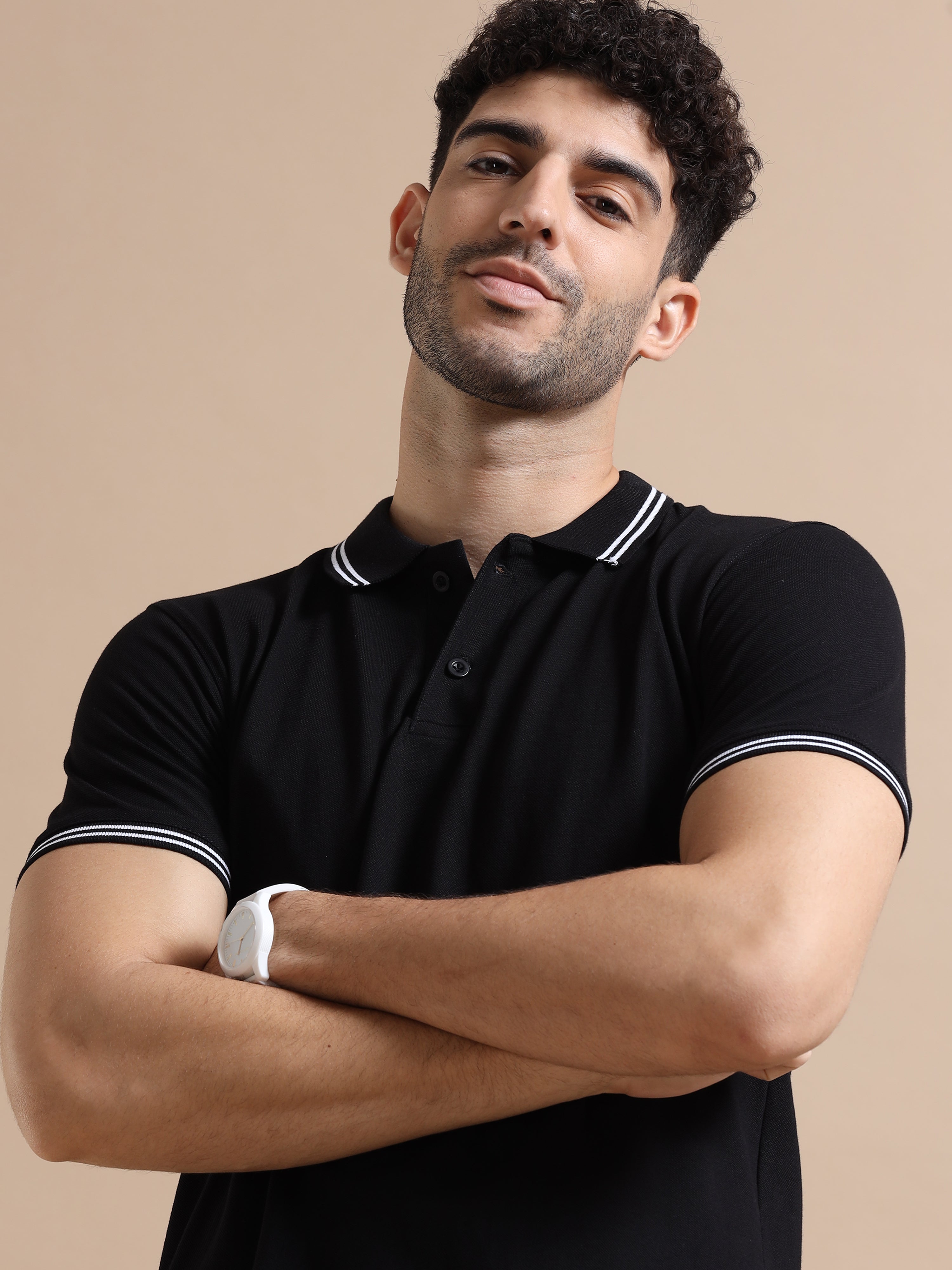Regular polo Tshirt ( Black )