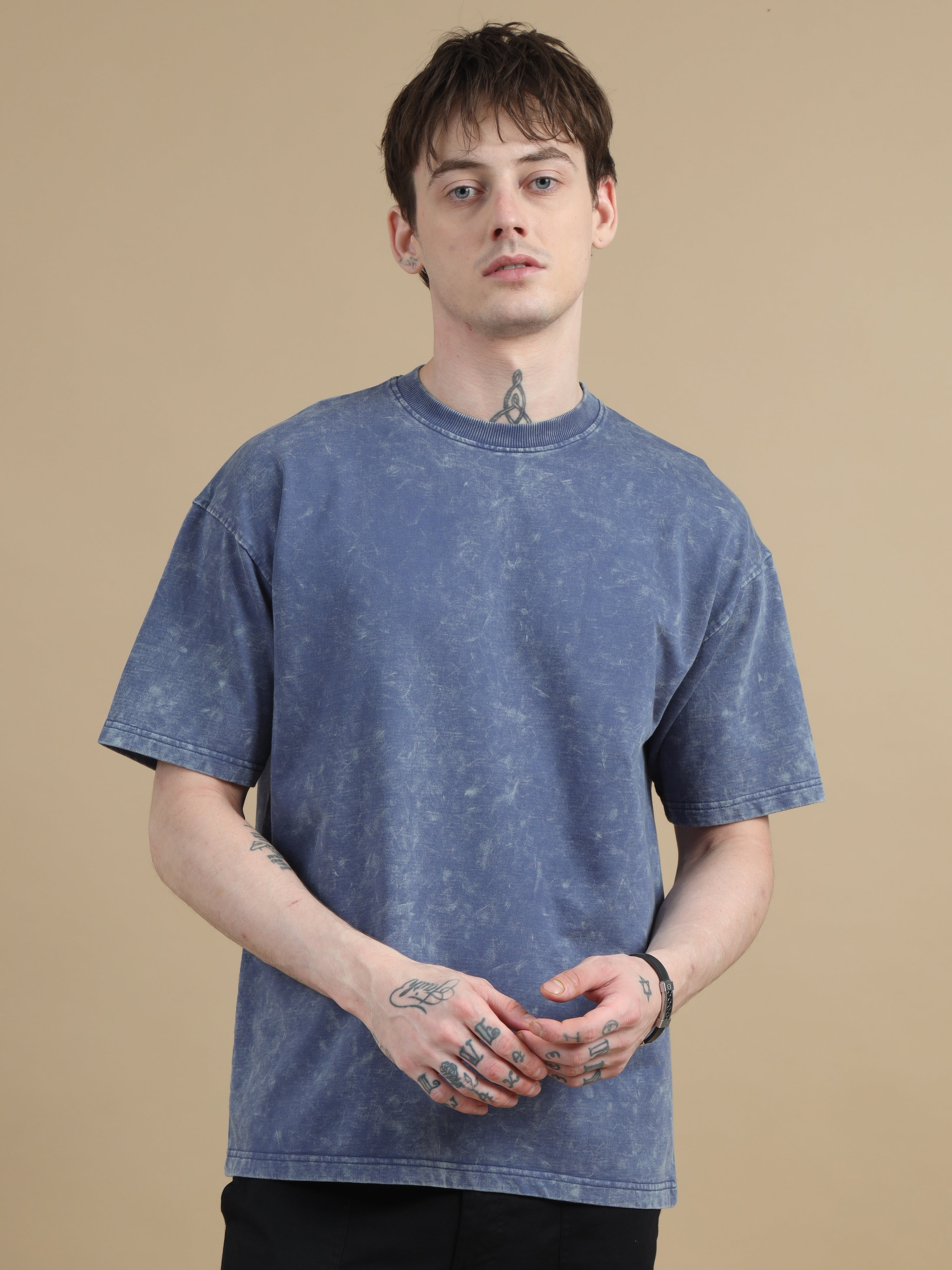 Acid wash tshirt (Denim Blue)