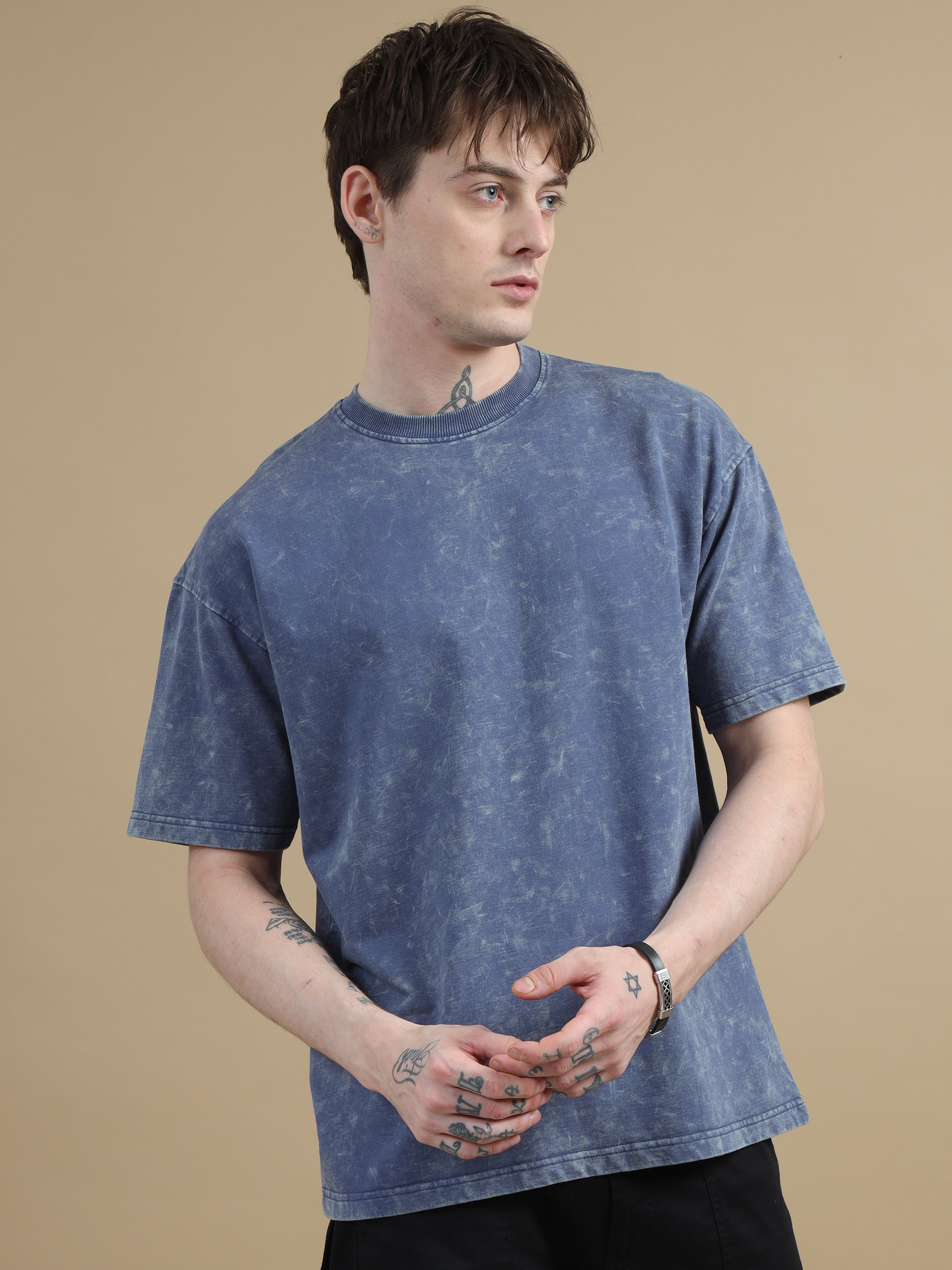 Acid wash tshirt (Denim Blue)