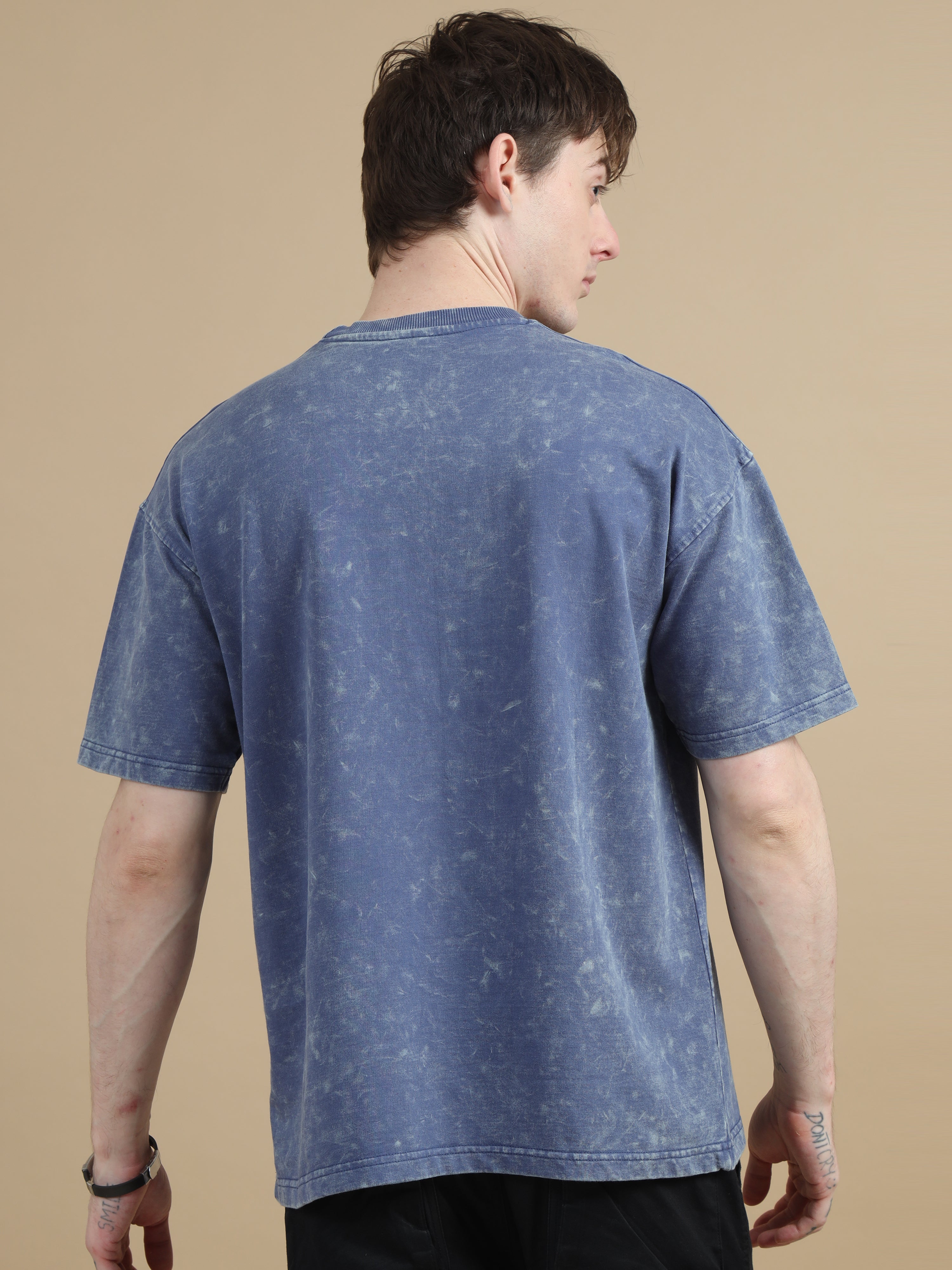 Acid wash tshirt (Denim Blue)