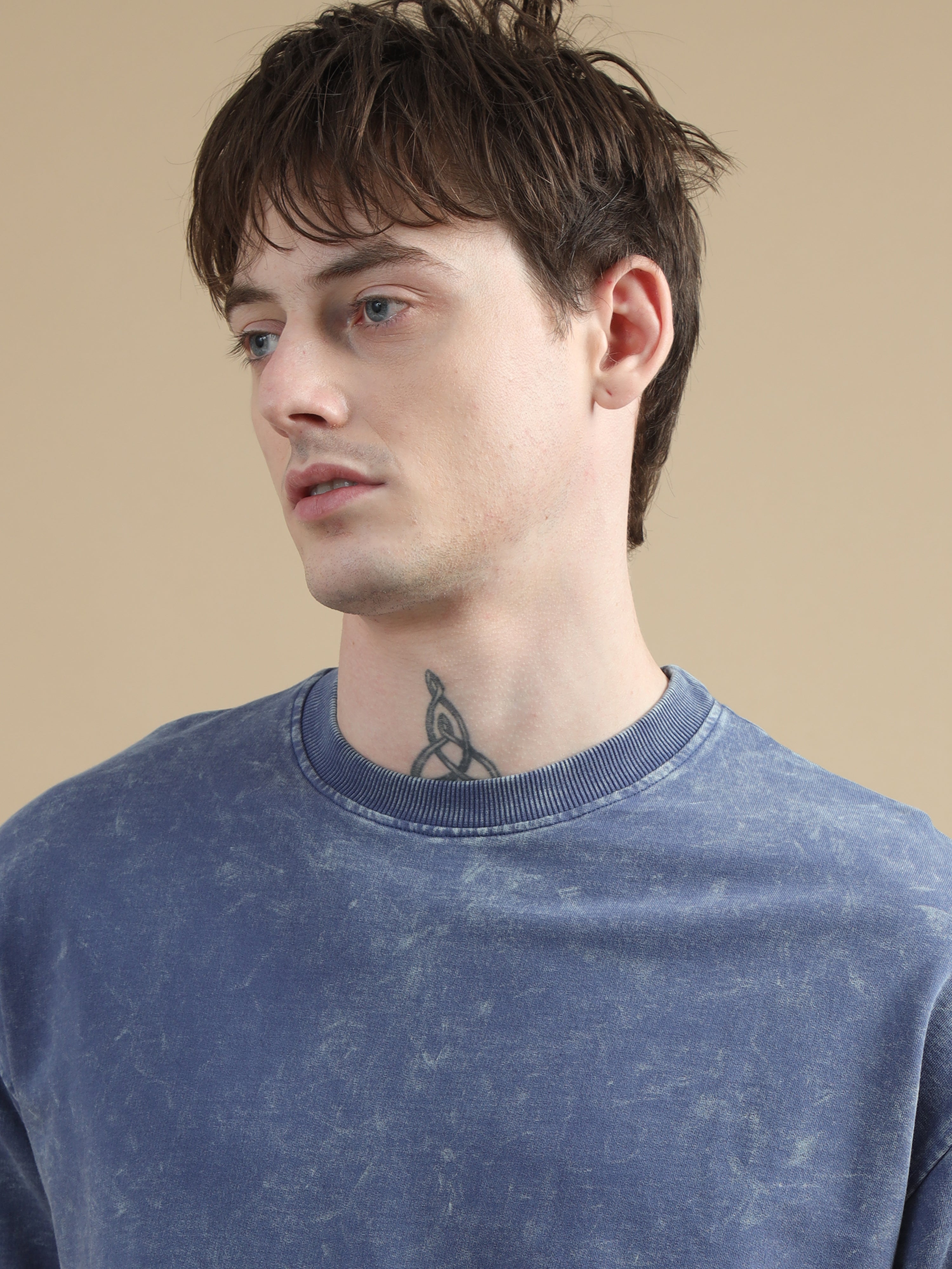 Acid wash tshirt (Denim Blue)