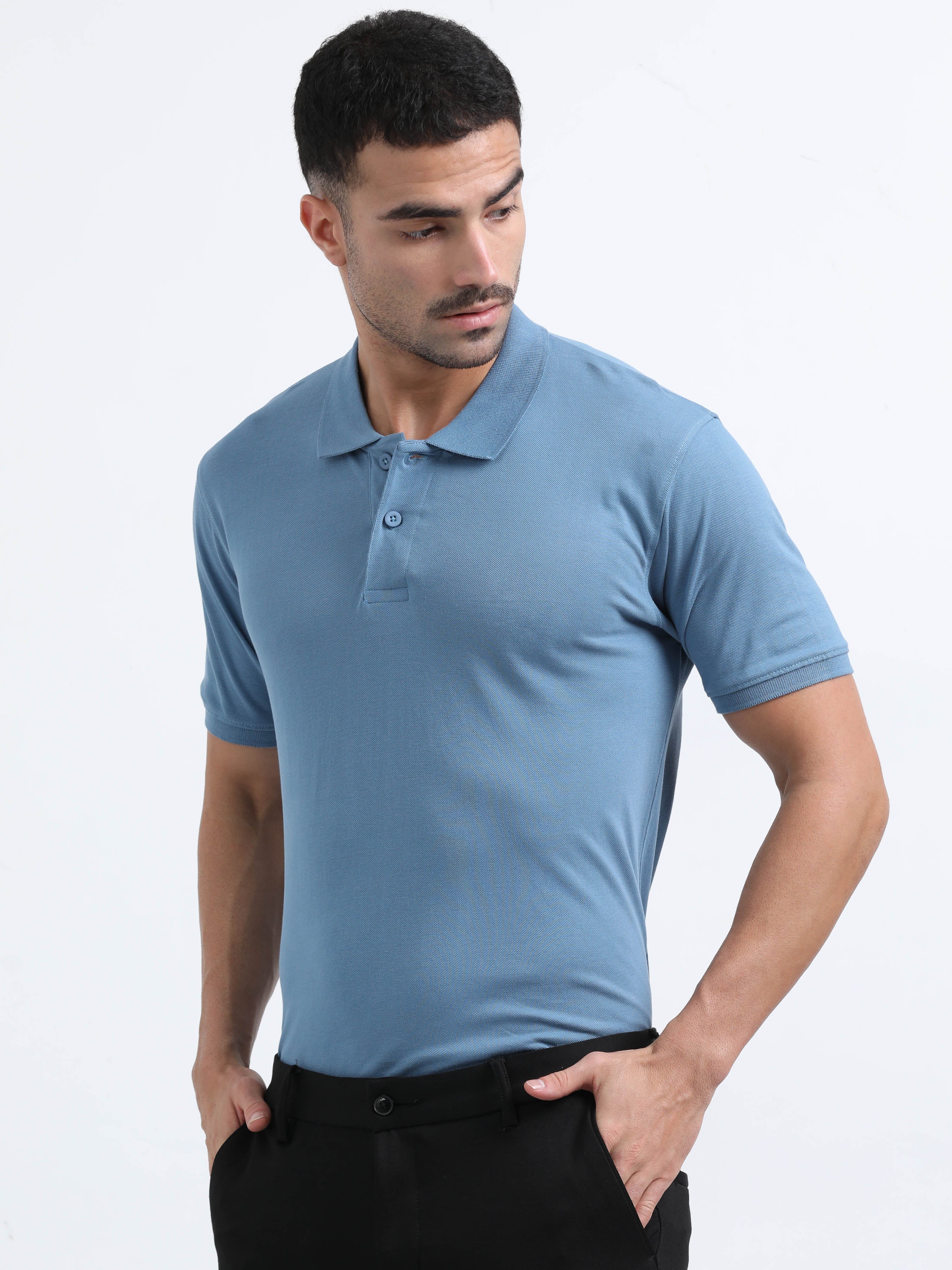 Regular polo Tshirt ( Blue )
