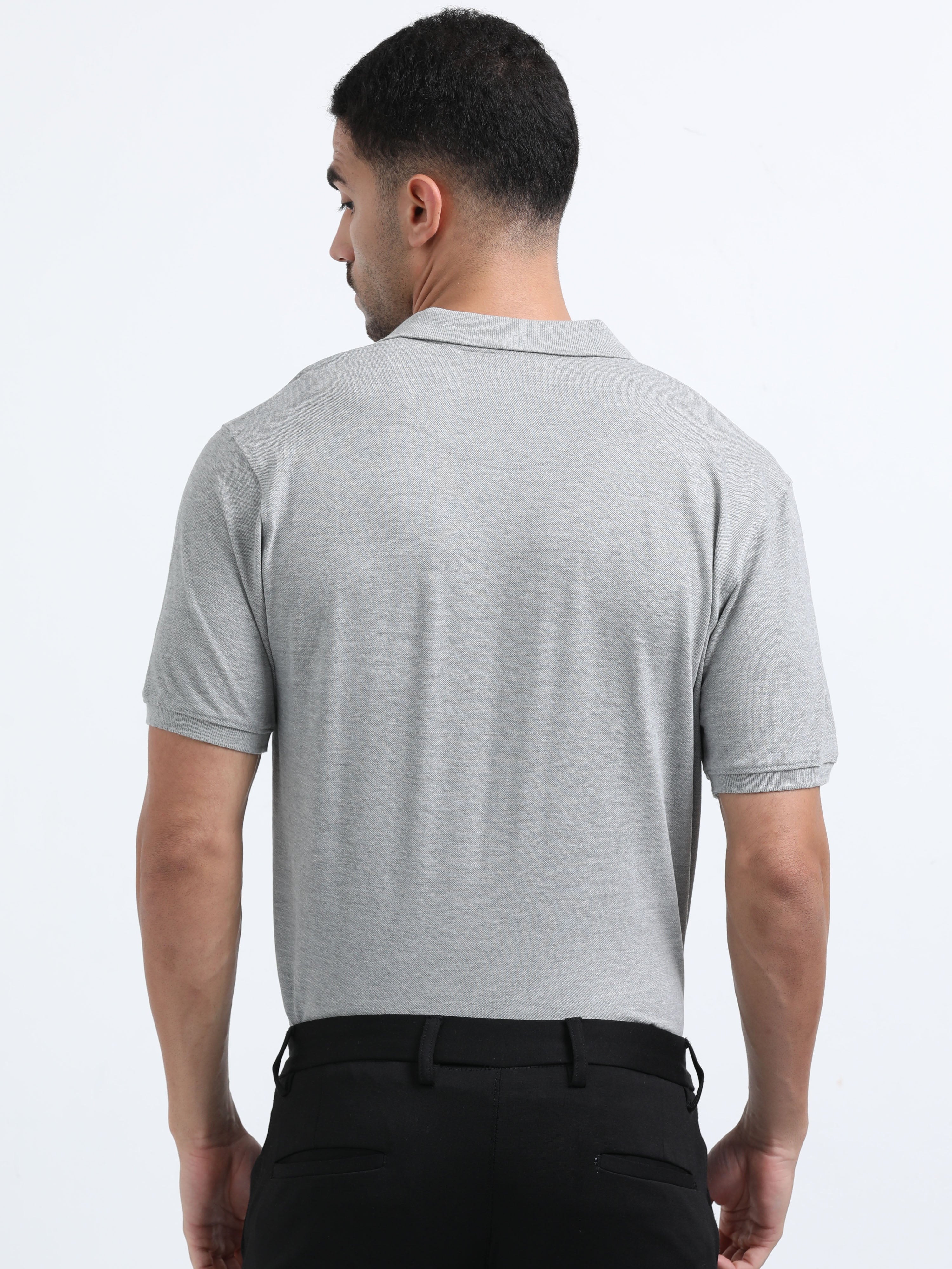 Regular polo Tshirt ( Grey Milange )