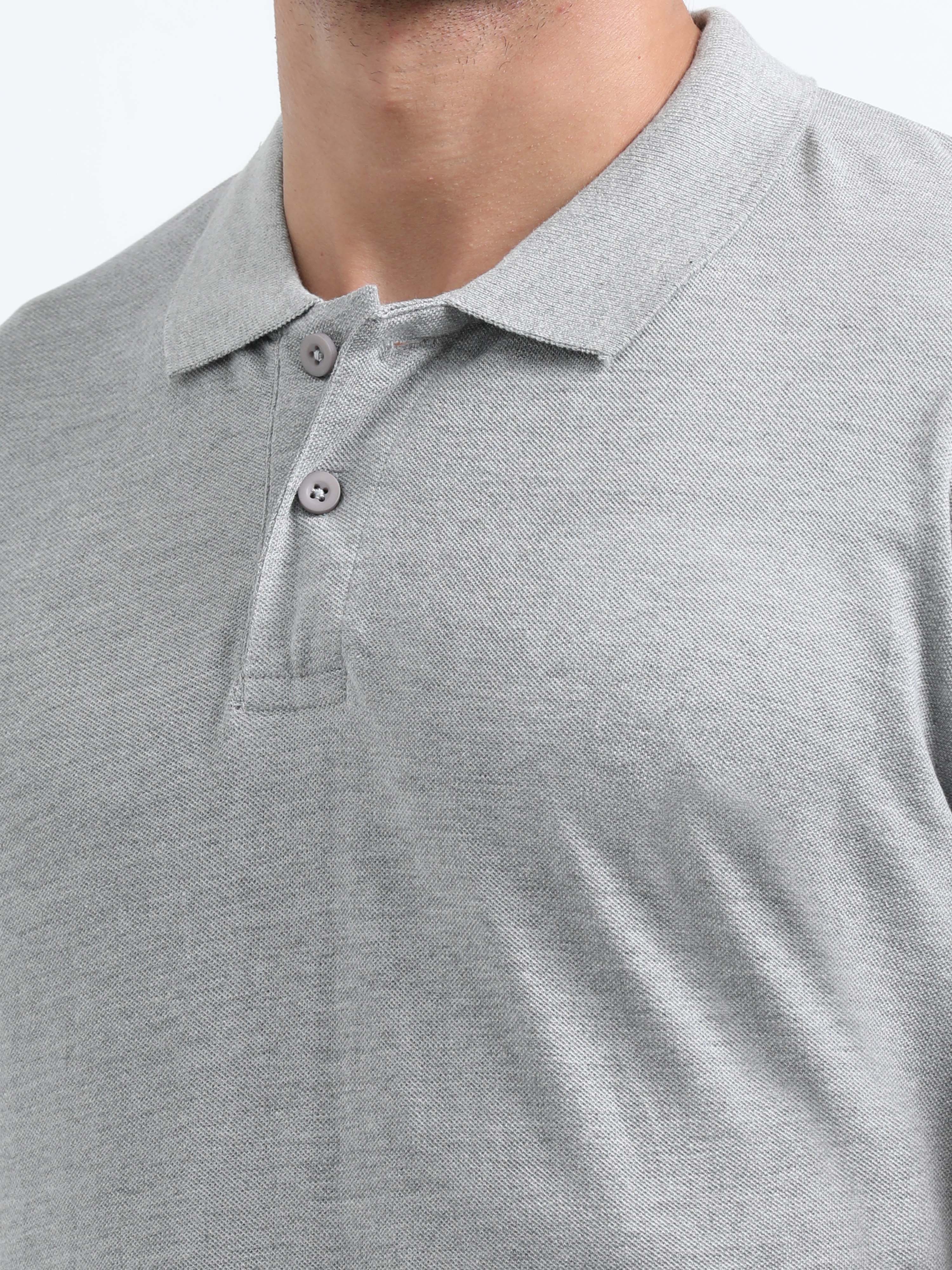 Regular polo Tshirt ( Grey Milange )