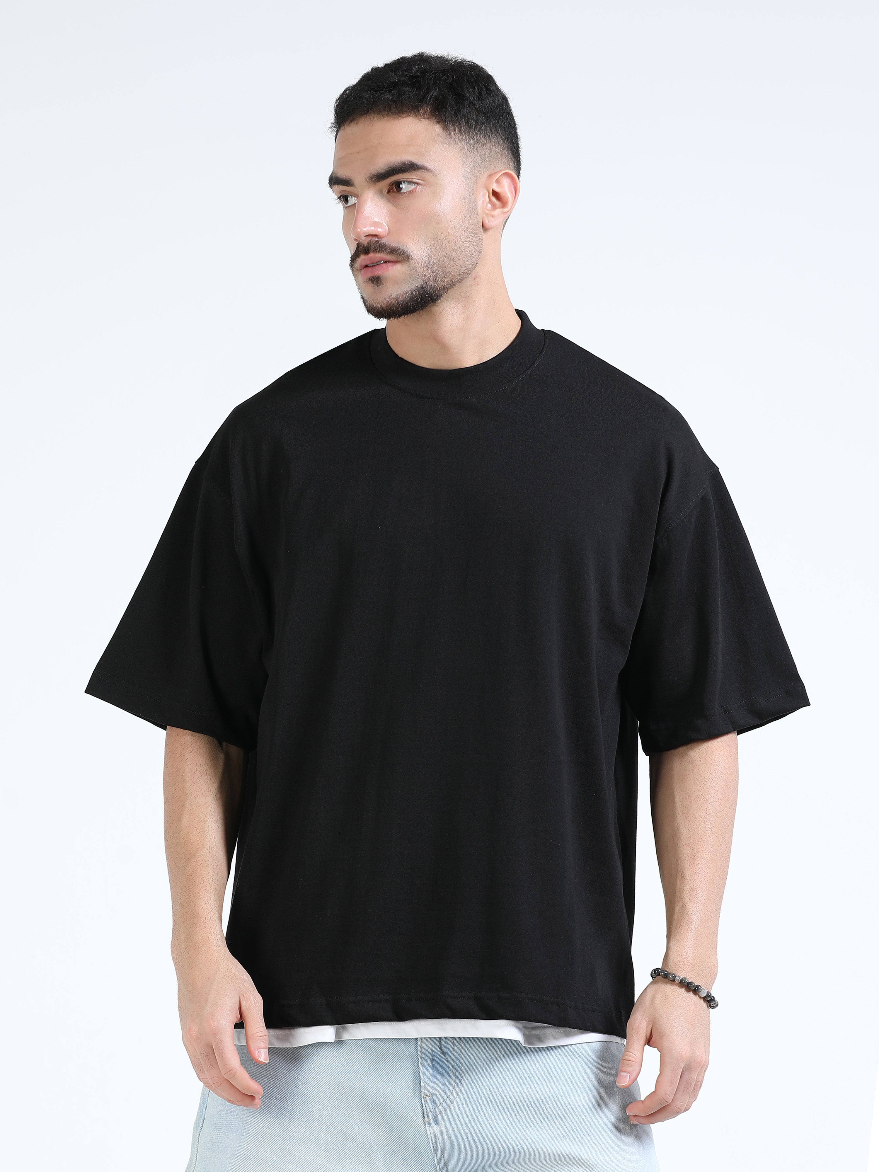 Super Premium Oversize Boxy Tshirt - P2 Edition - Black