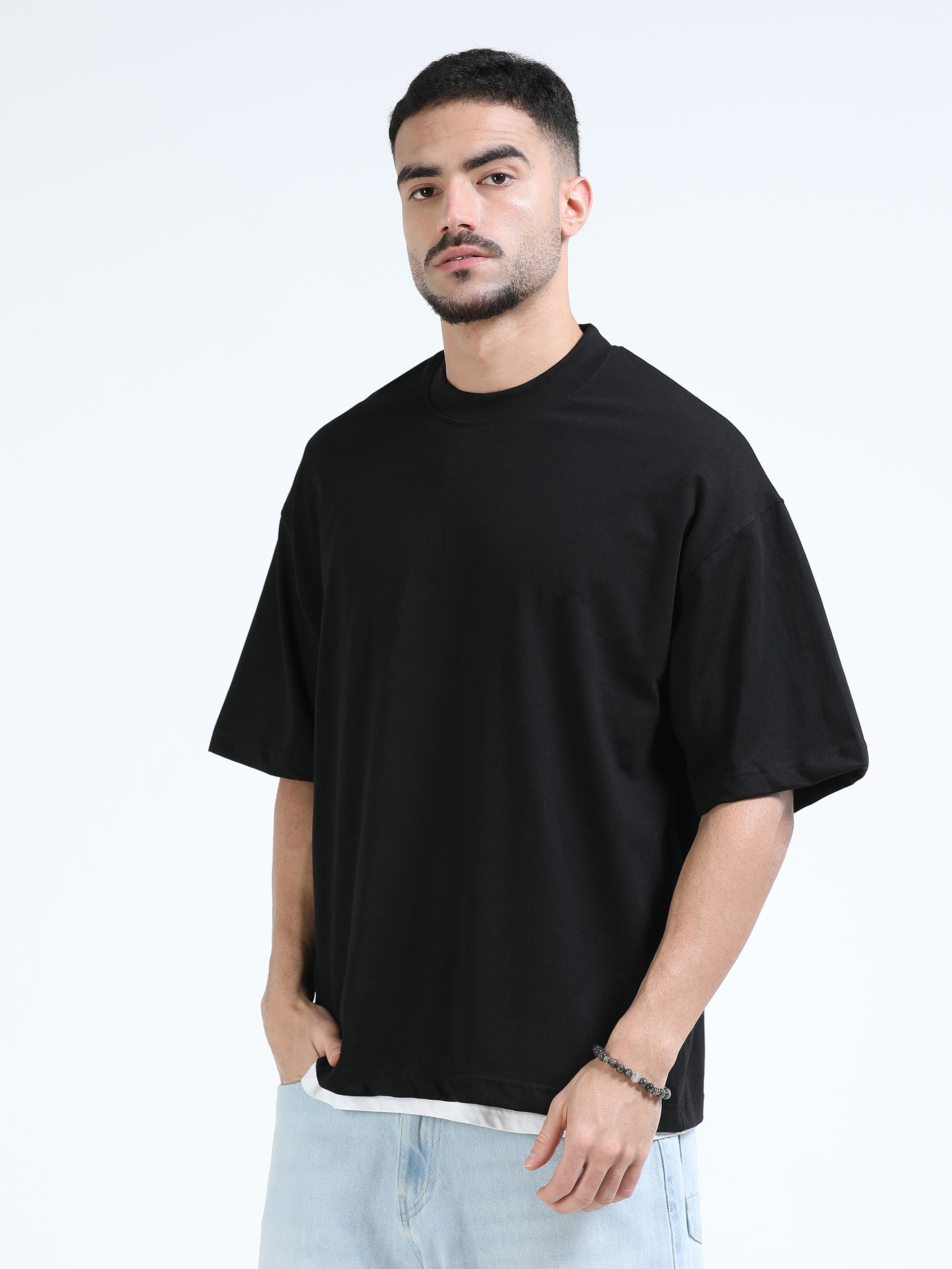Super Premium Oversize Boxy Tshirt - P2 Edition - Black