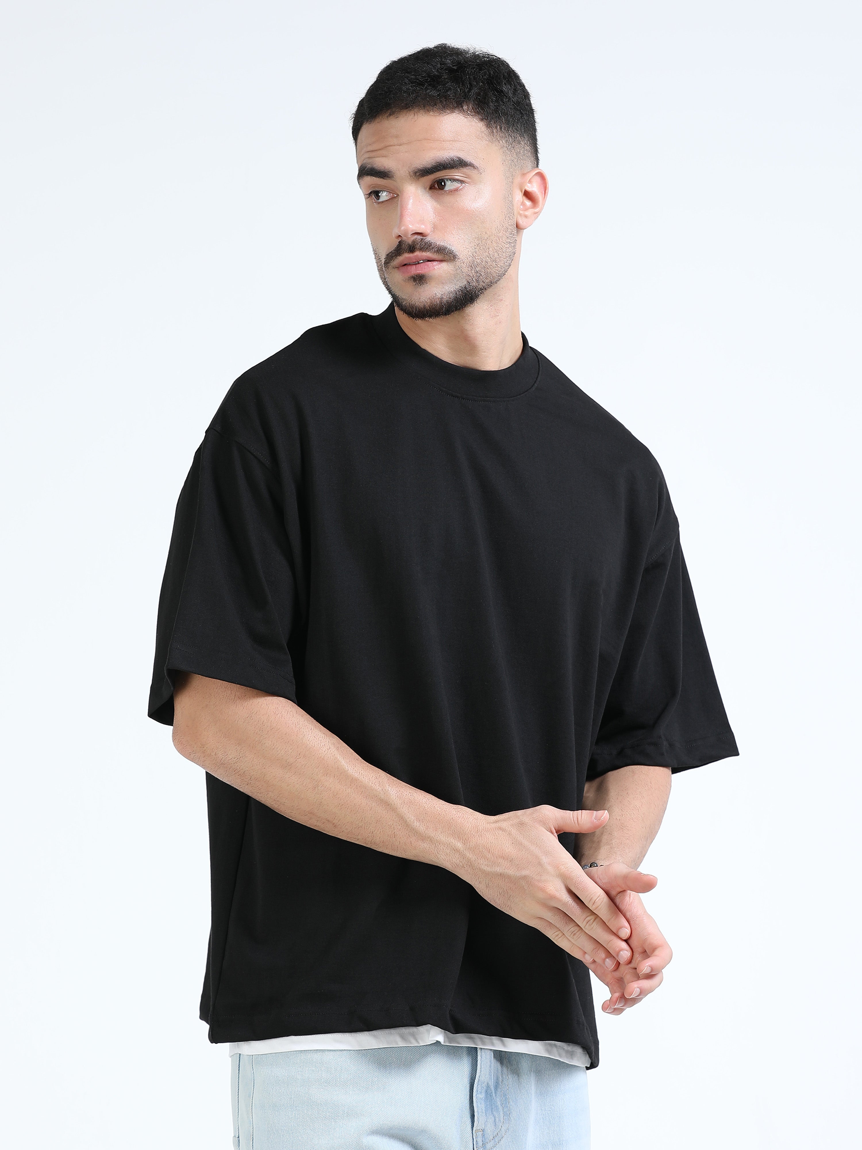 Super Premium Oversize Boxy Tshirt - P2 Edition - Black