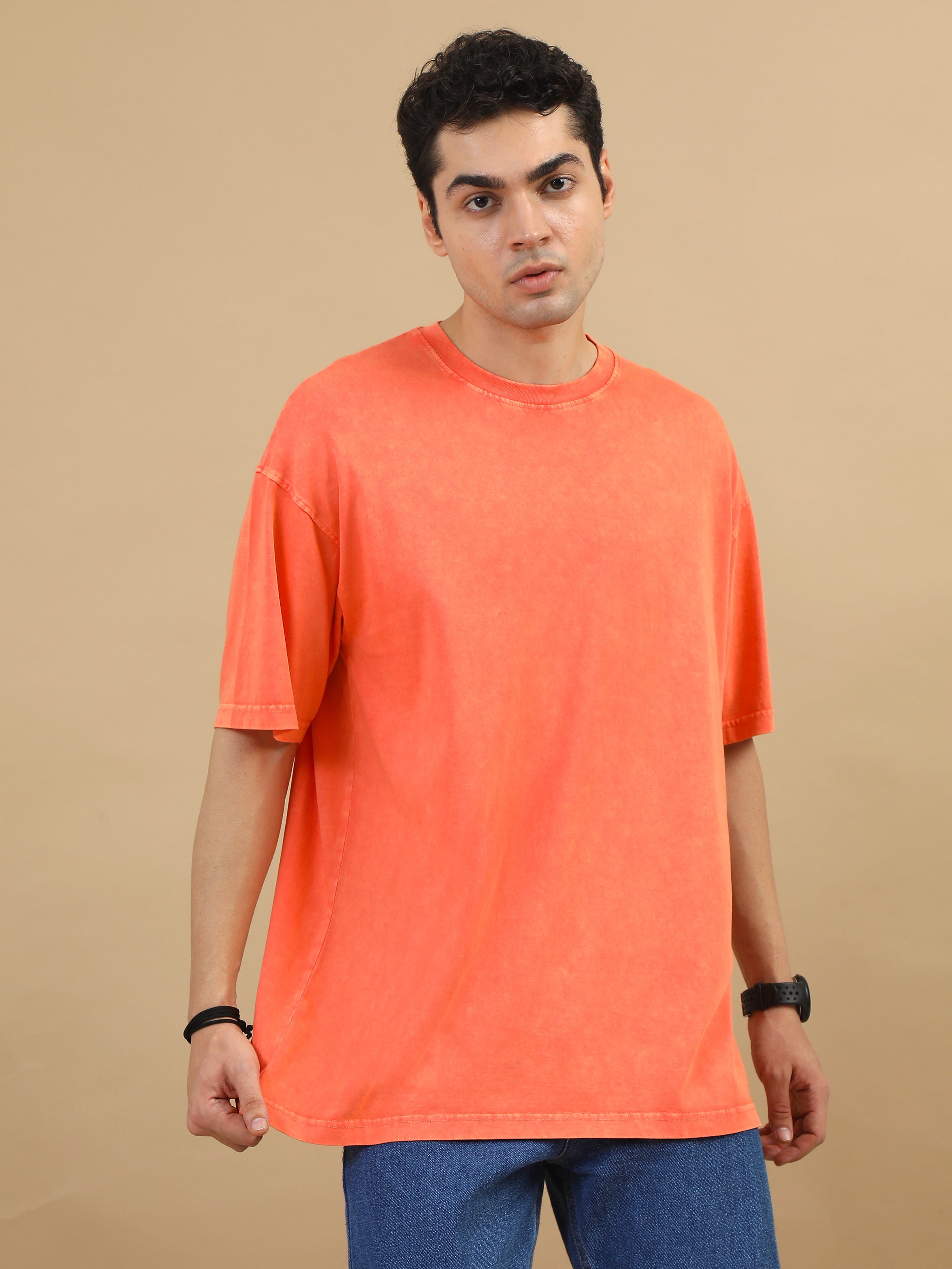 Acidwash Oversize Tshirt (Orange)