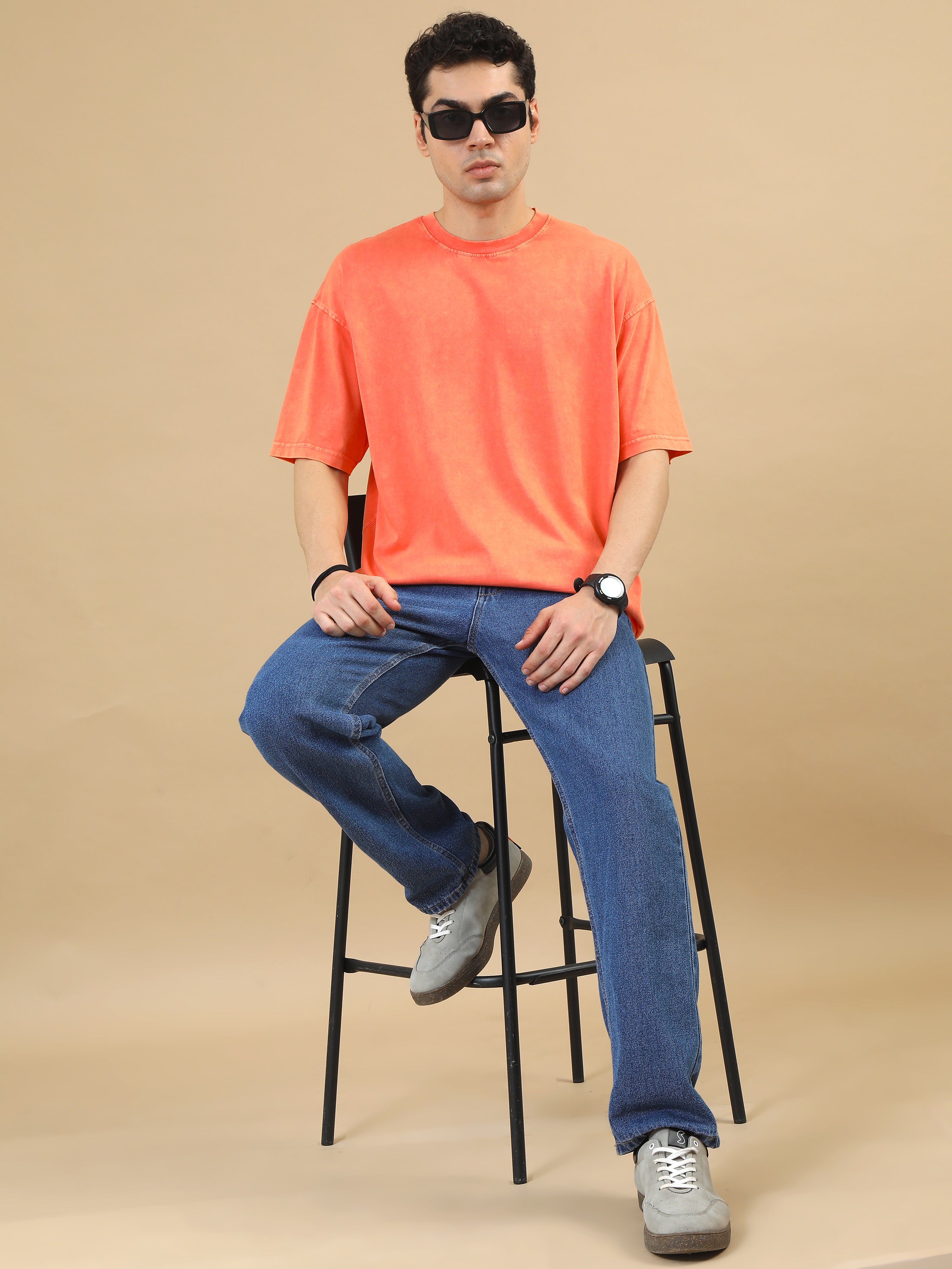 Acidwash Oversize Tshirt (Orange)