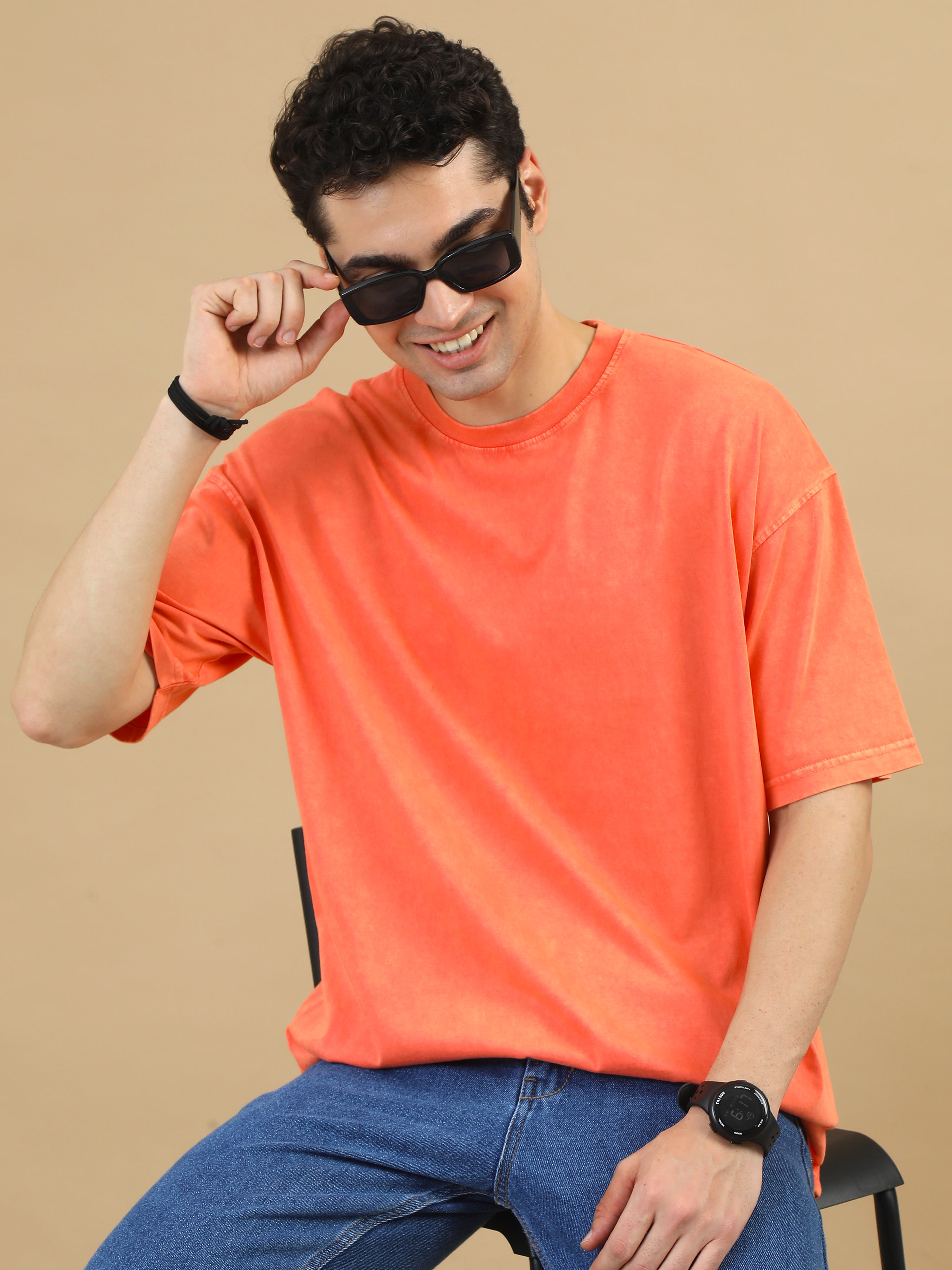 Acidwash Oversize Tshirt (Orange)