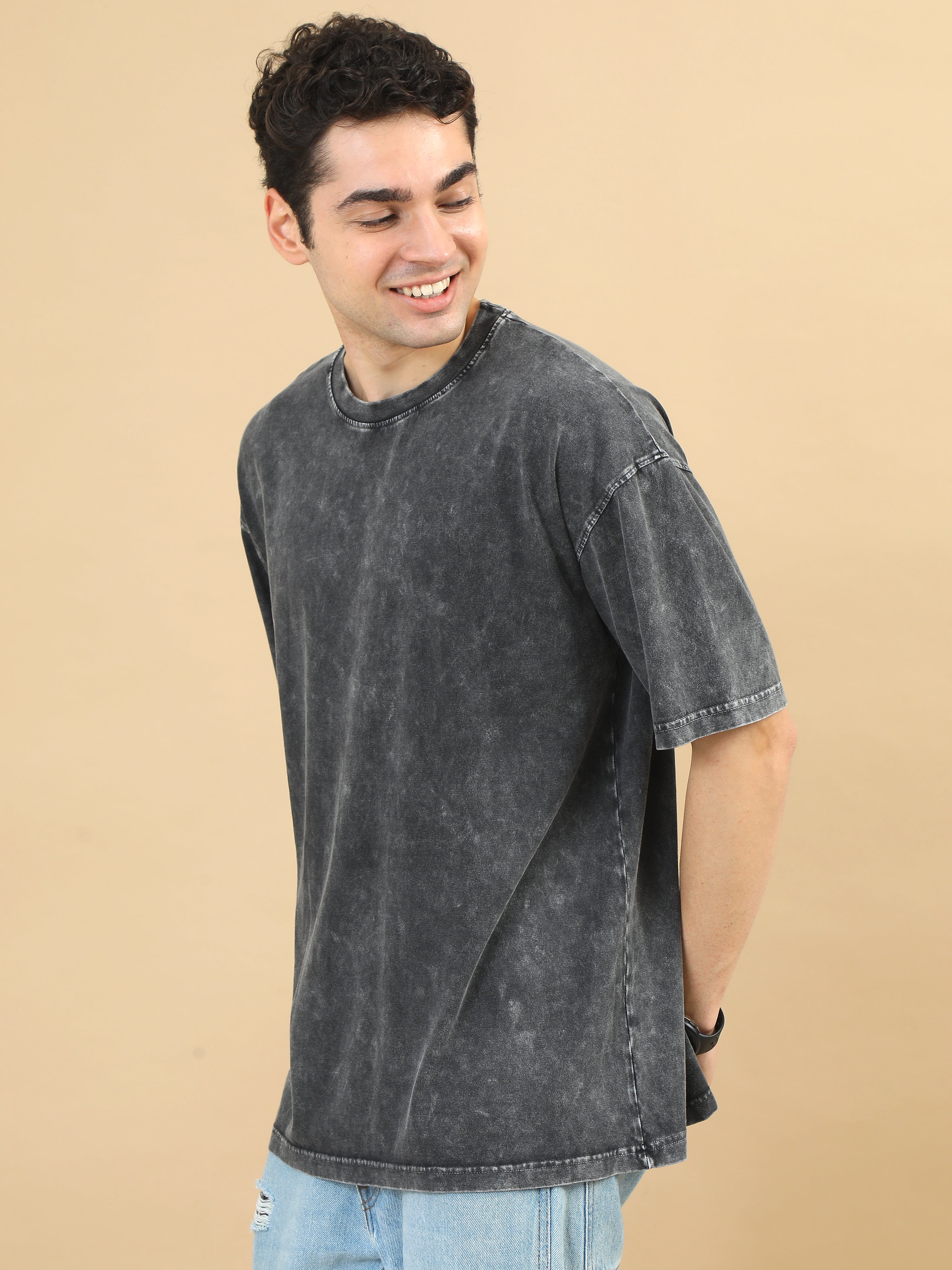 Acidwash Oversize Tshirt (WE-Black)
