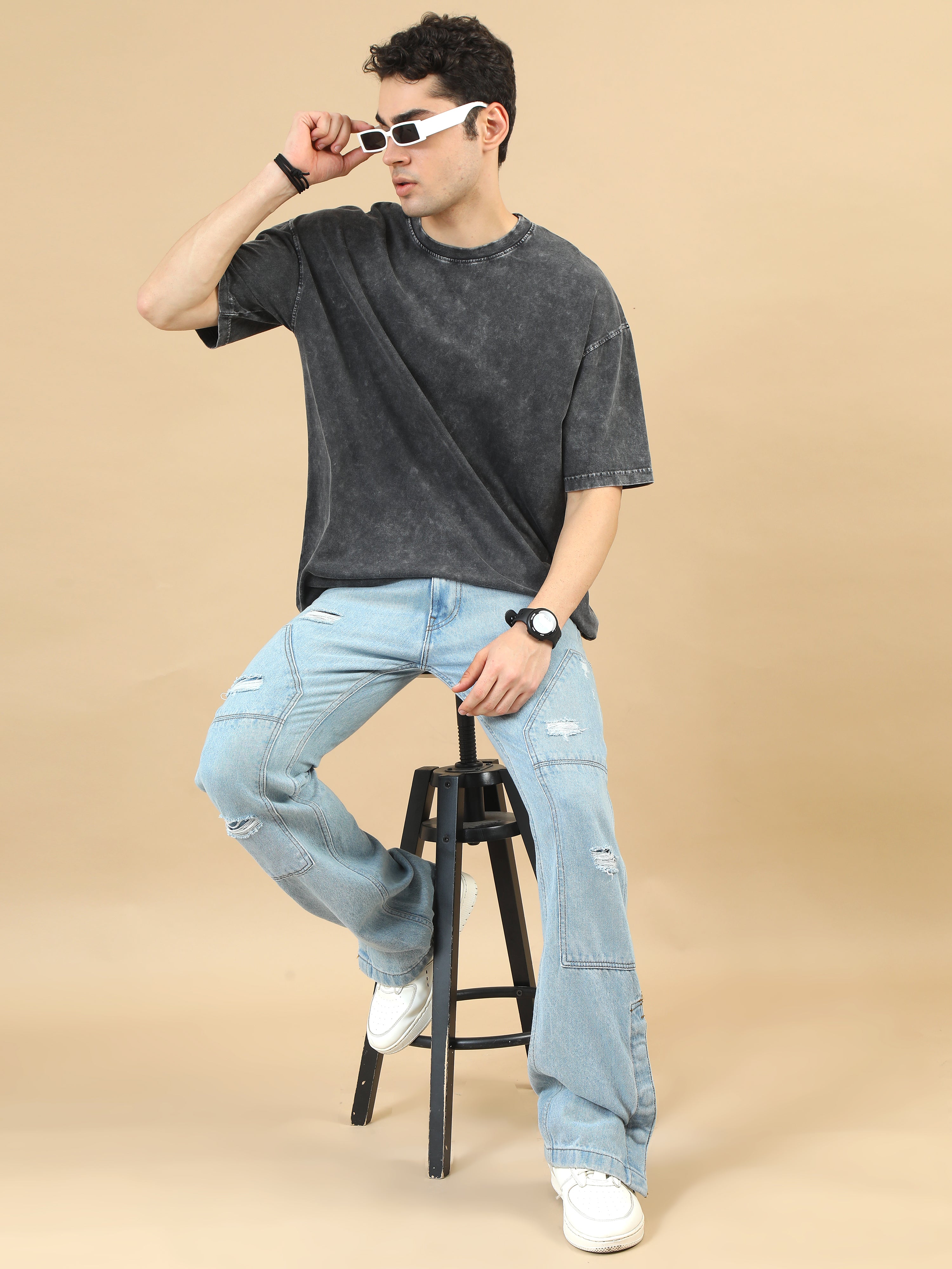 Acidwash Oversize Tshirt (WE-Black)