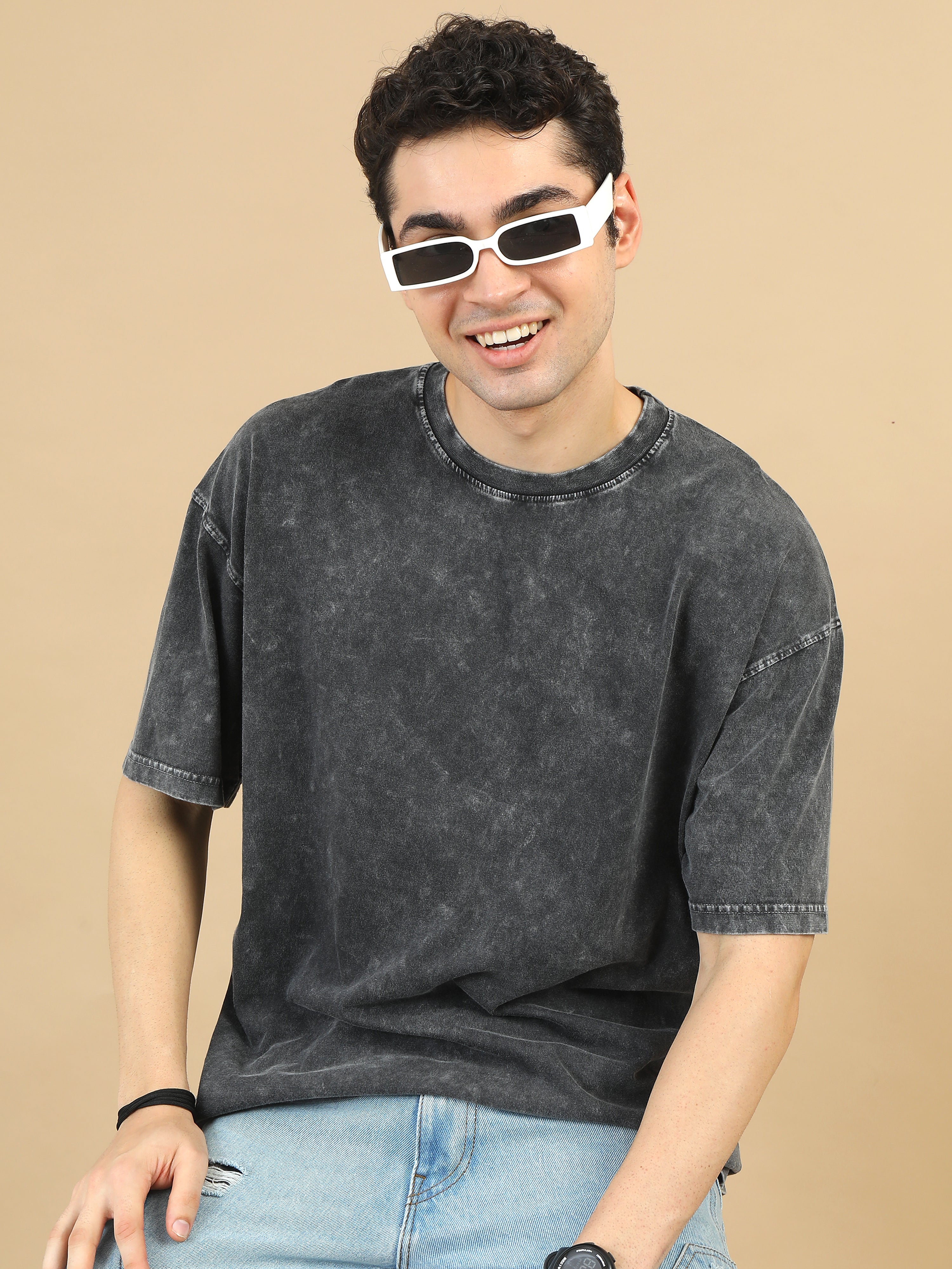 Acidwash Oversize Tshirt (WE-Black)