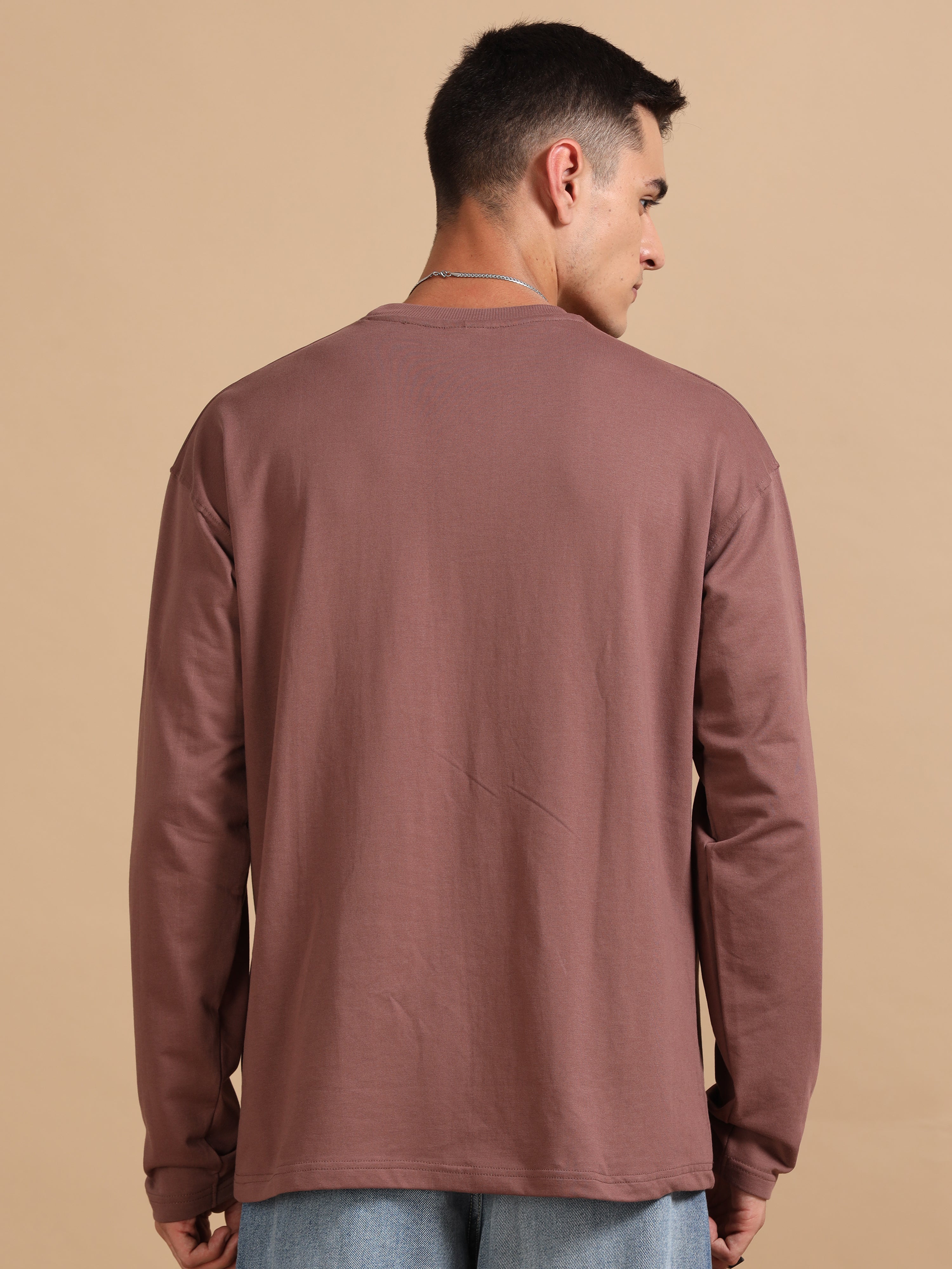 Oversize Fullsleeve Tshirt 240 gsm ( Liver )