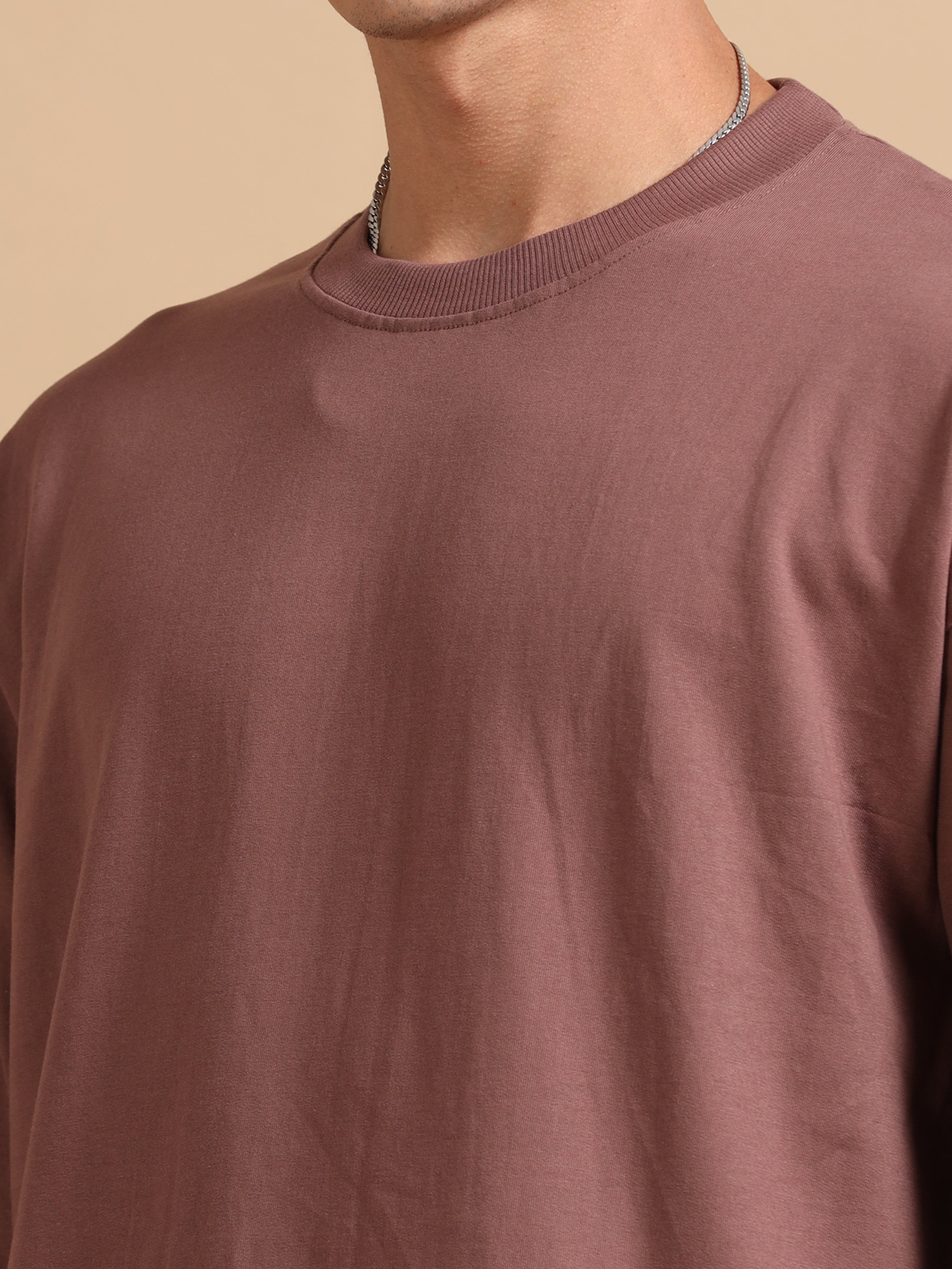 Oversize Fullsleeve Tshirt 240 gsm ( Liver )