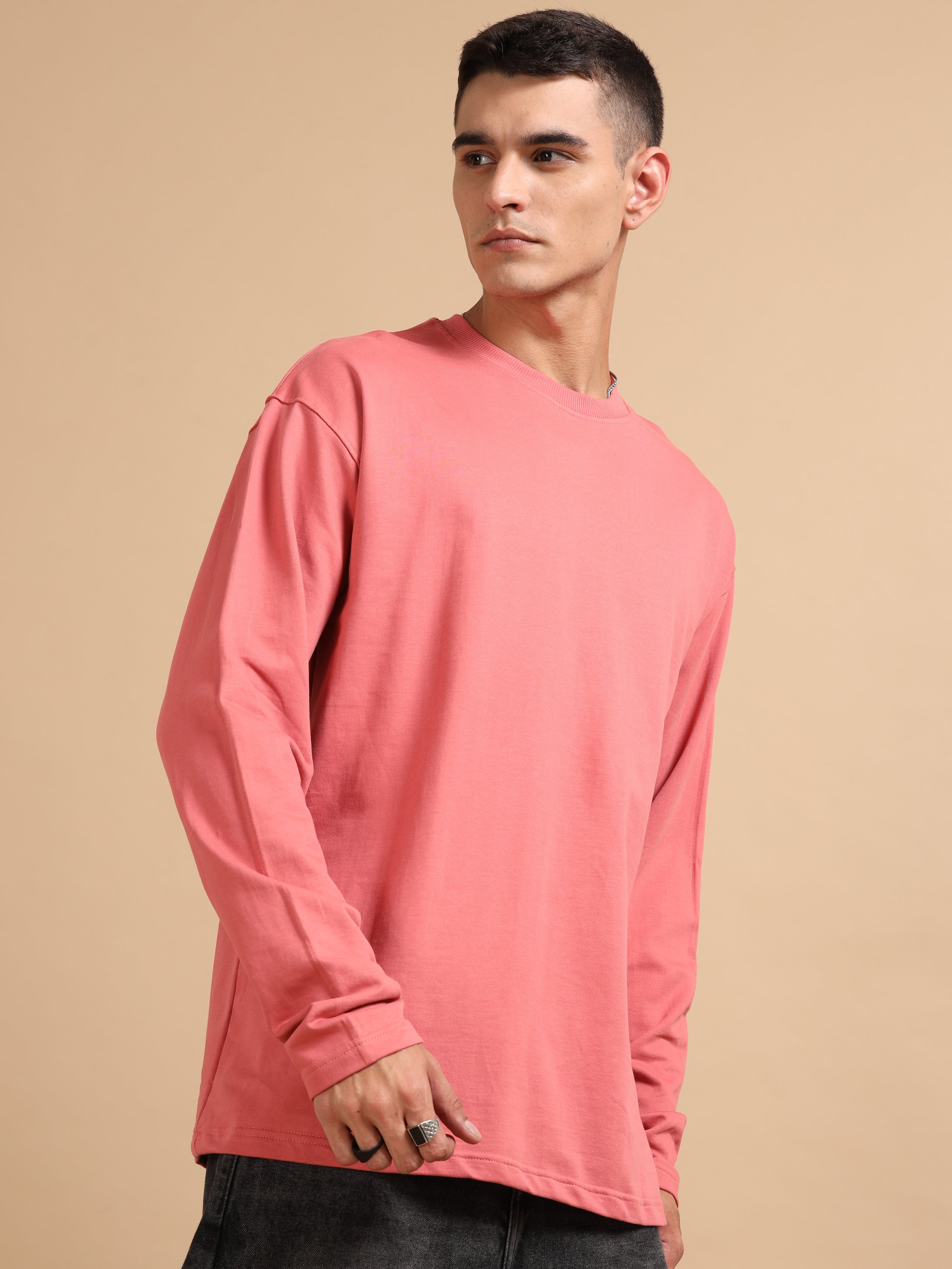 Oversize Fullsleeve Tshirt 240 gsm ( Plum )
