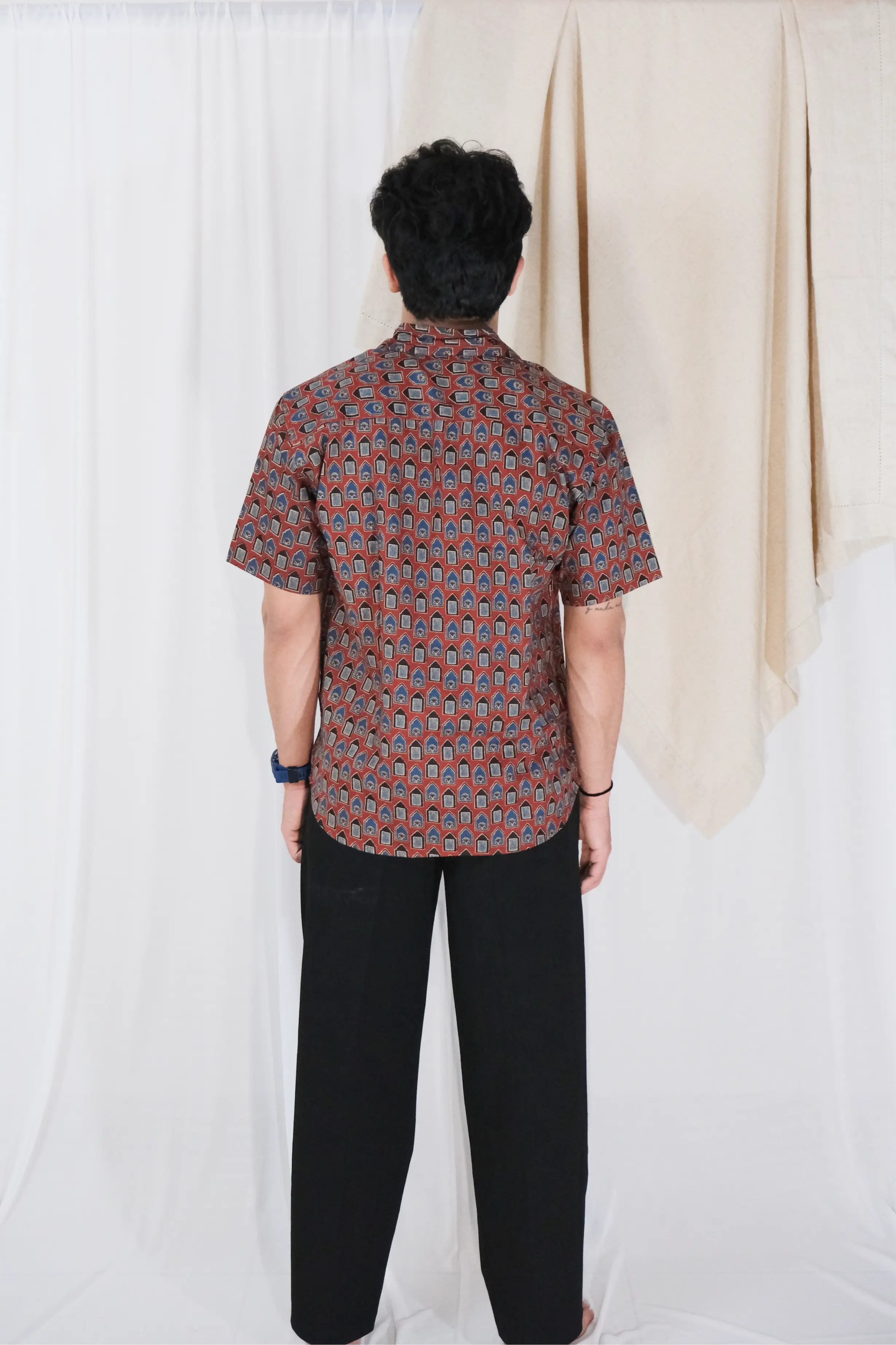 Rusty Red Ajrakh Shirt