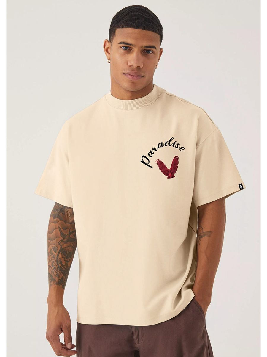 Oversized tshirt for men with relaxed cotton febric